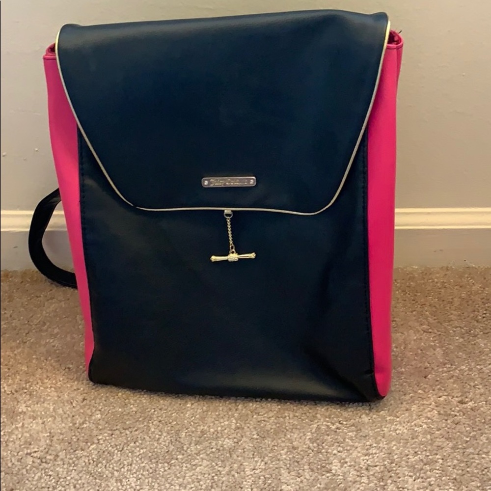 Juicy couture pink and black backpack